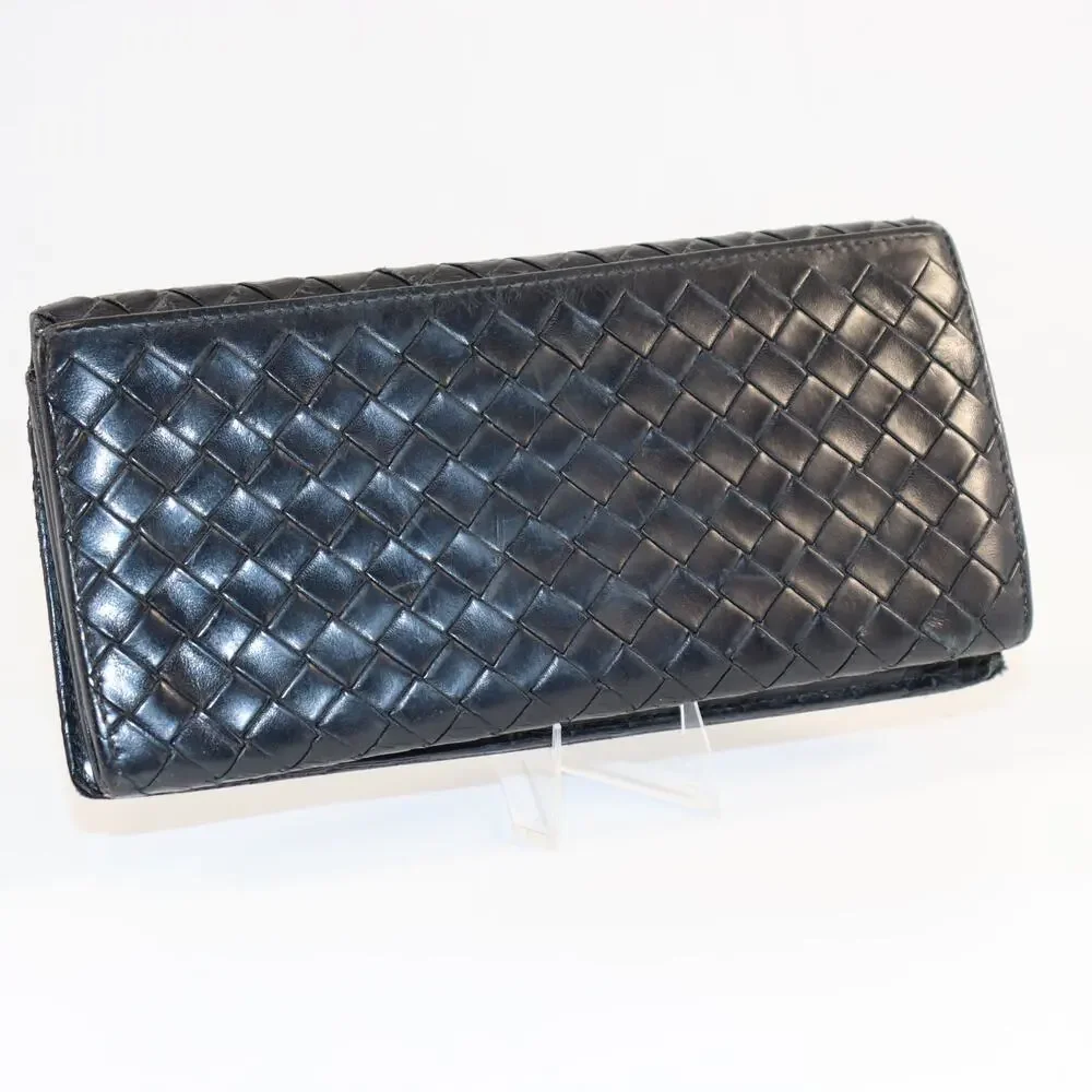 Bottega‎ Veneta Black Intrecciato Leather Wallet
